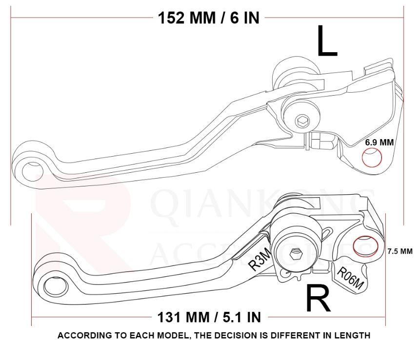 FLEXI CLUTCH & BRAKE LEVER CNC BILLET, Honda XR250 95-07 RED PIVOT thumbnail 2