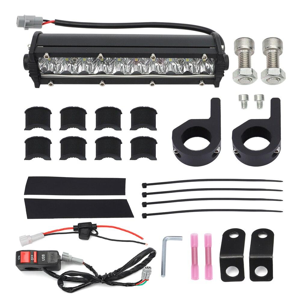7/8 22mm LED HEADLIGHT BAR UNIVERSAL YAMAHA KAWASAKI HONDA SUZUKI image 1