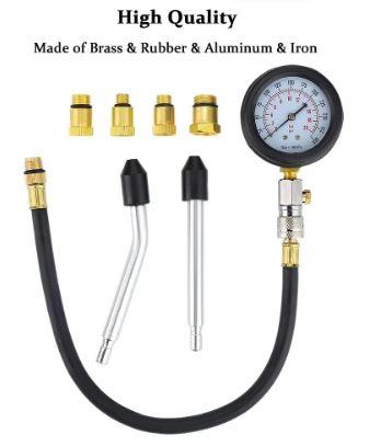 PETROL ENGINE COMPRESSION TEST TOOL KIT, 10 12 14 & 18mm PLUGS / 0-300psi 0-20bar thumbnail 5