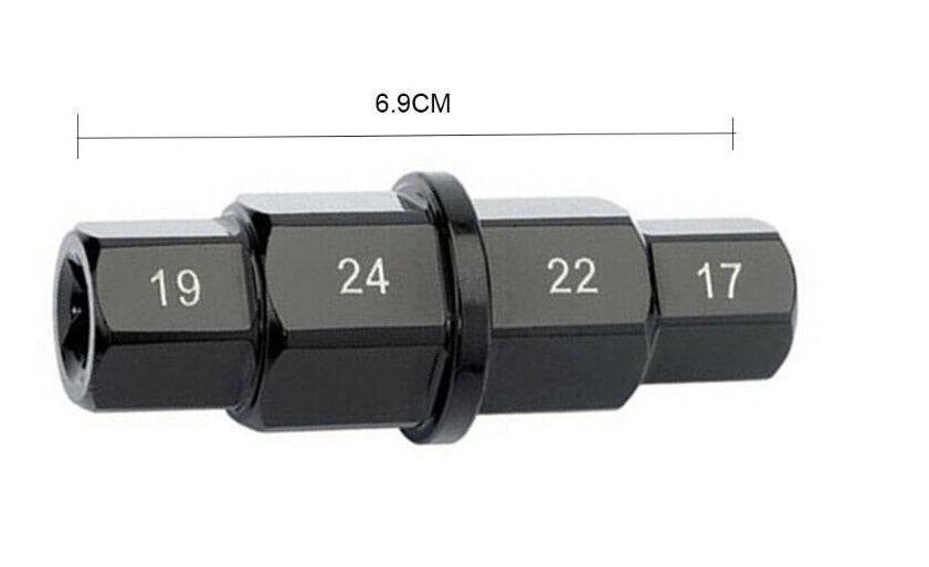 HEXAGON AXLE SPINDLE DRIVER REMOVAL TOOL, 17, 19, 22 and 24mm. 3/8 Square Drive thumbnail 6