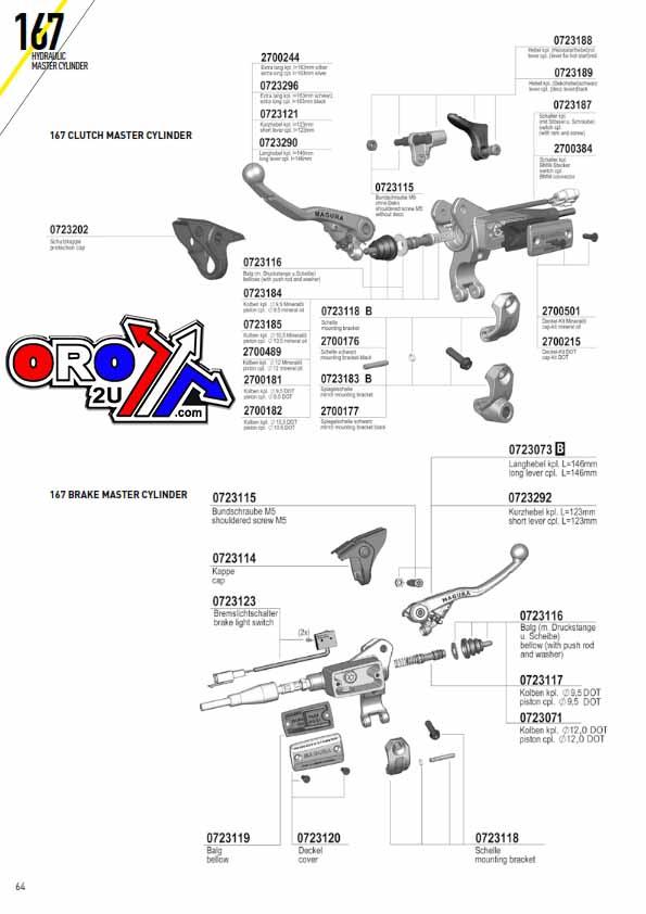 167 PIVOT MOUNT BOLT & NUT, MAGURA 0723115 thumbnail 4