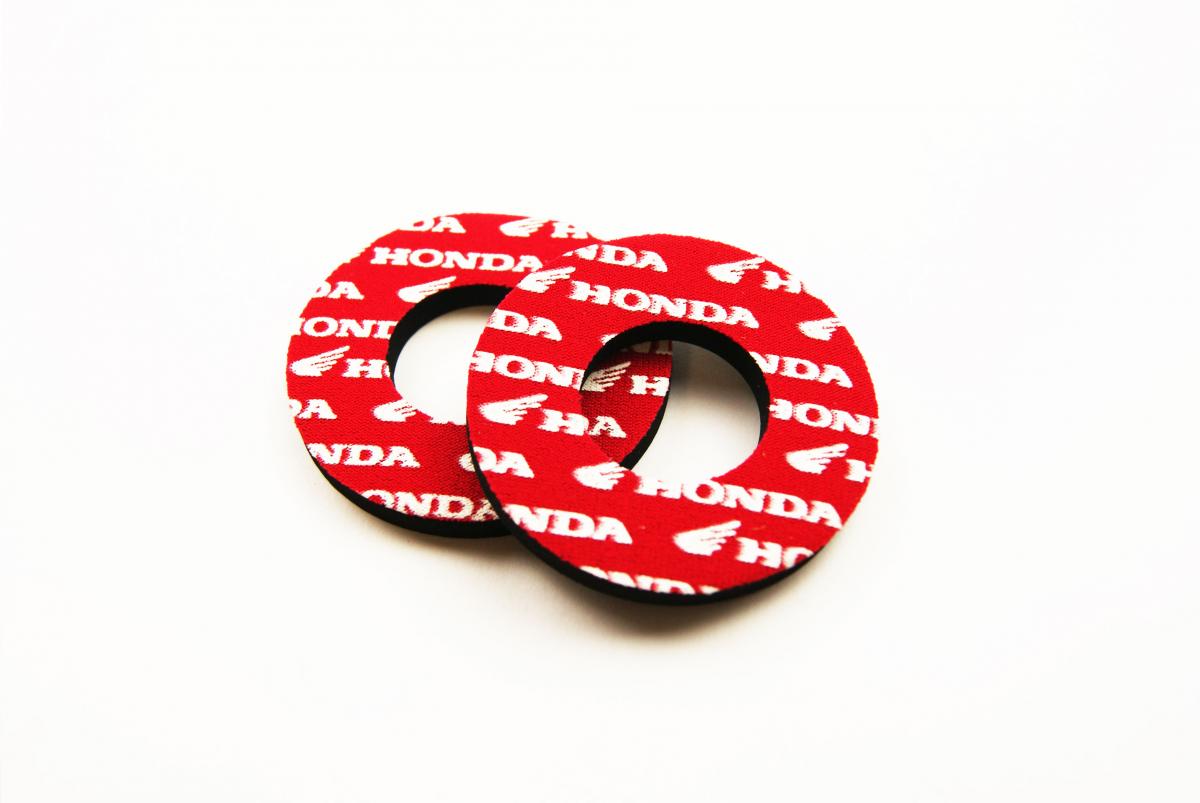 GRIP DONUTS RED HONDA, PAIR thumbnail 2