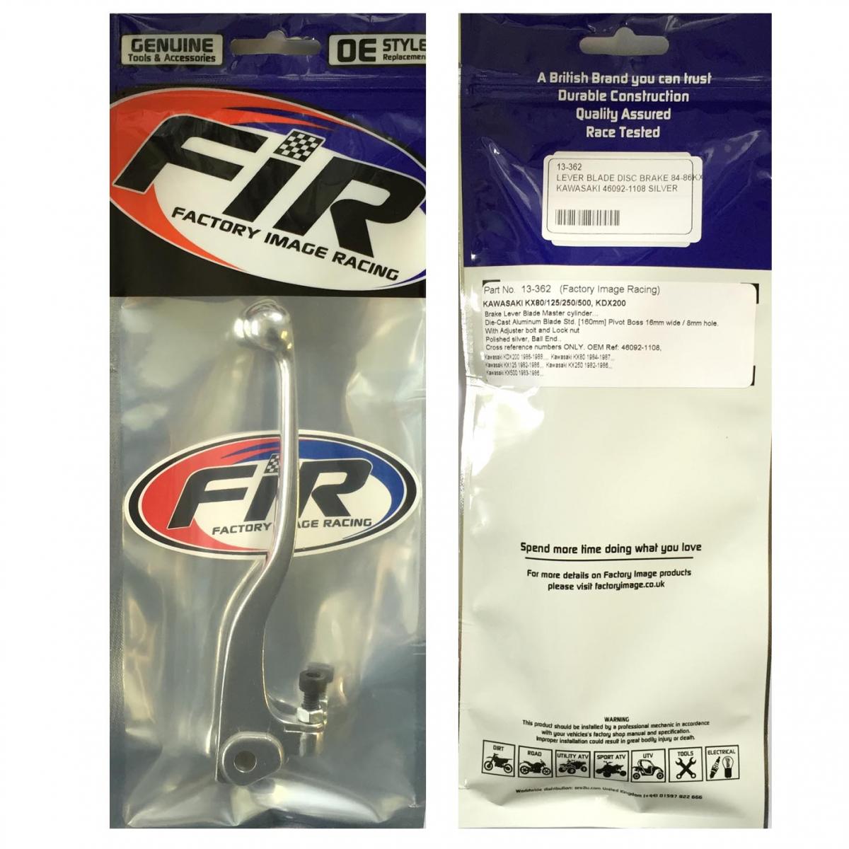 LEVER BLADE DISC BRAKE 84-86 KX, KAWASAKI 46092-1108 SILVER thumbnail 3