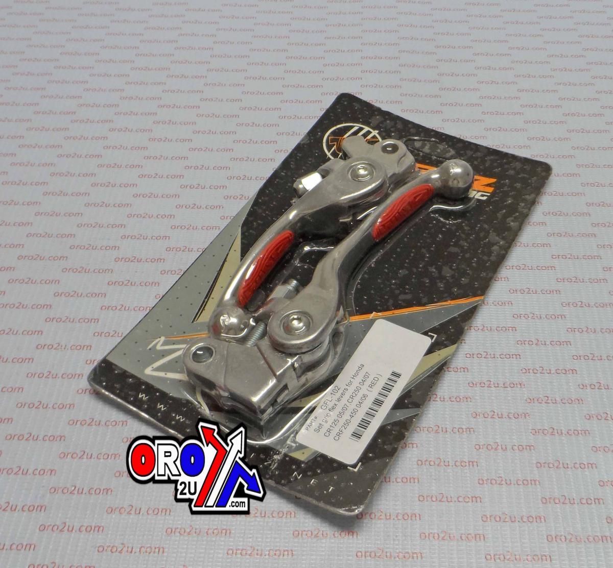 LEVER SET WIRTZ FLEX RED, WIRTZ GFL-102 FORGED ALUMINUM image 1