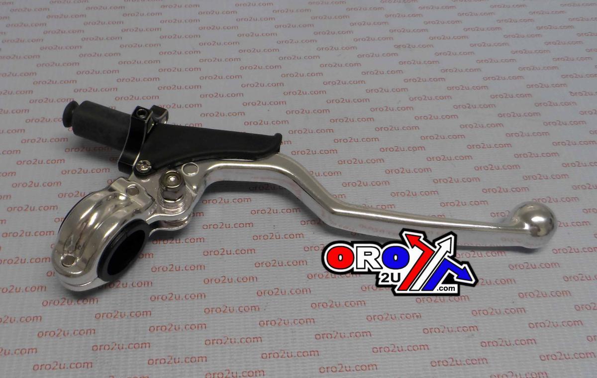 CLUTCH LEVER W.QA CONTROL SILVER, FORGED ALUMINIUM LONG BLADE image 1
