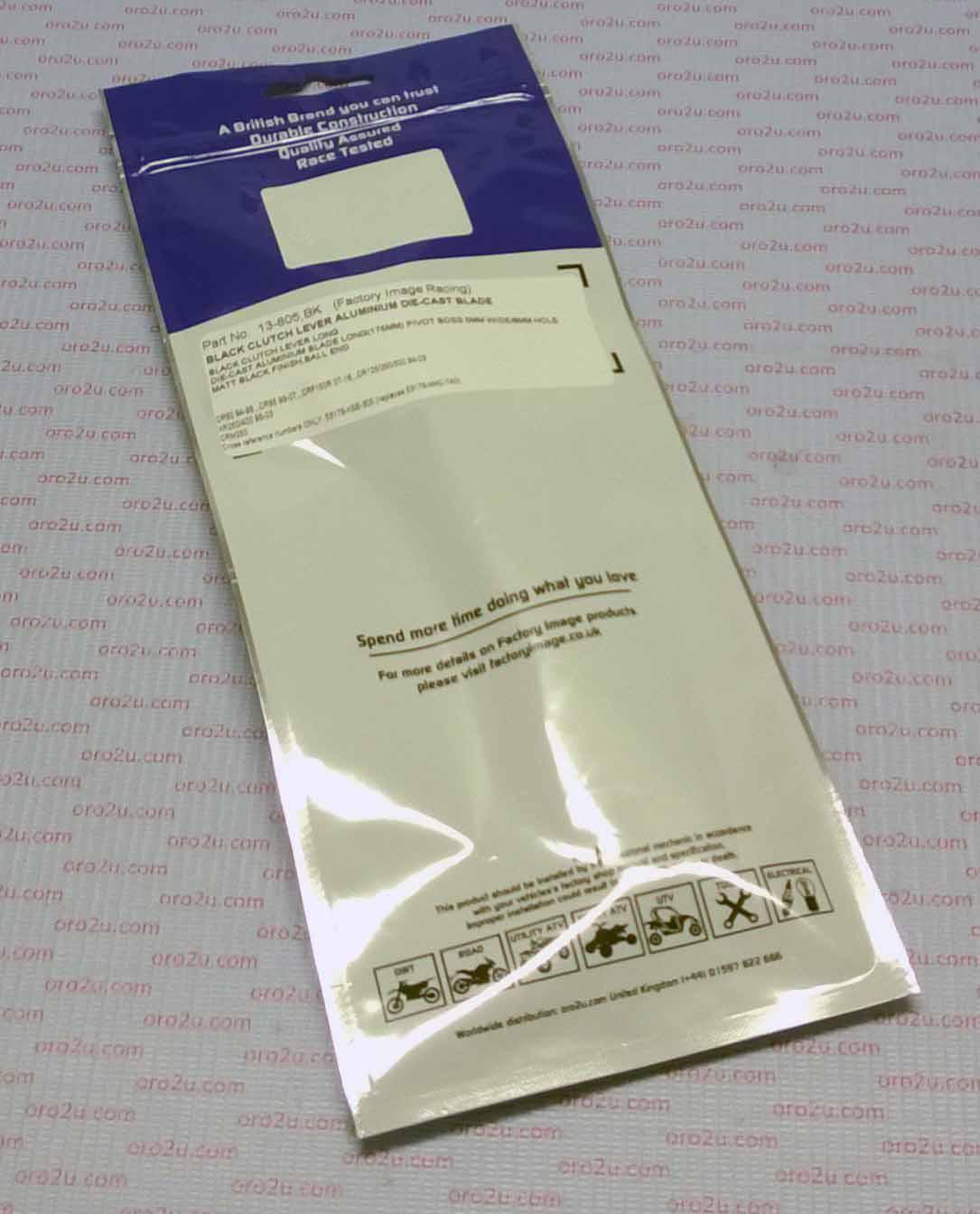 LEVER BLADE CLUTCH LONG BLACK, (DIA CAST) 83-03 CR HONDA thumbnail 2