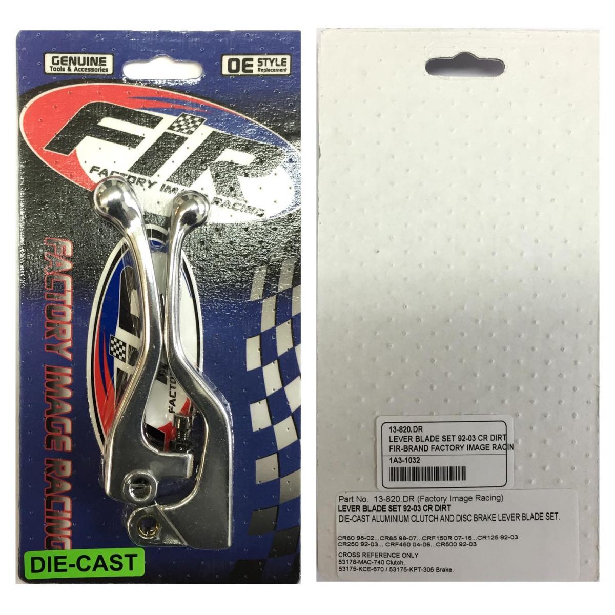LEVER BLADE SET 92-03 CR DIRT short thumbnail 3