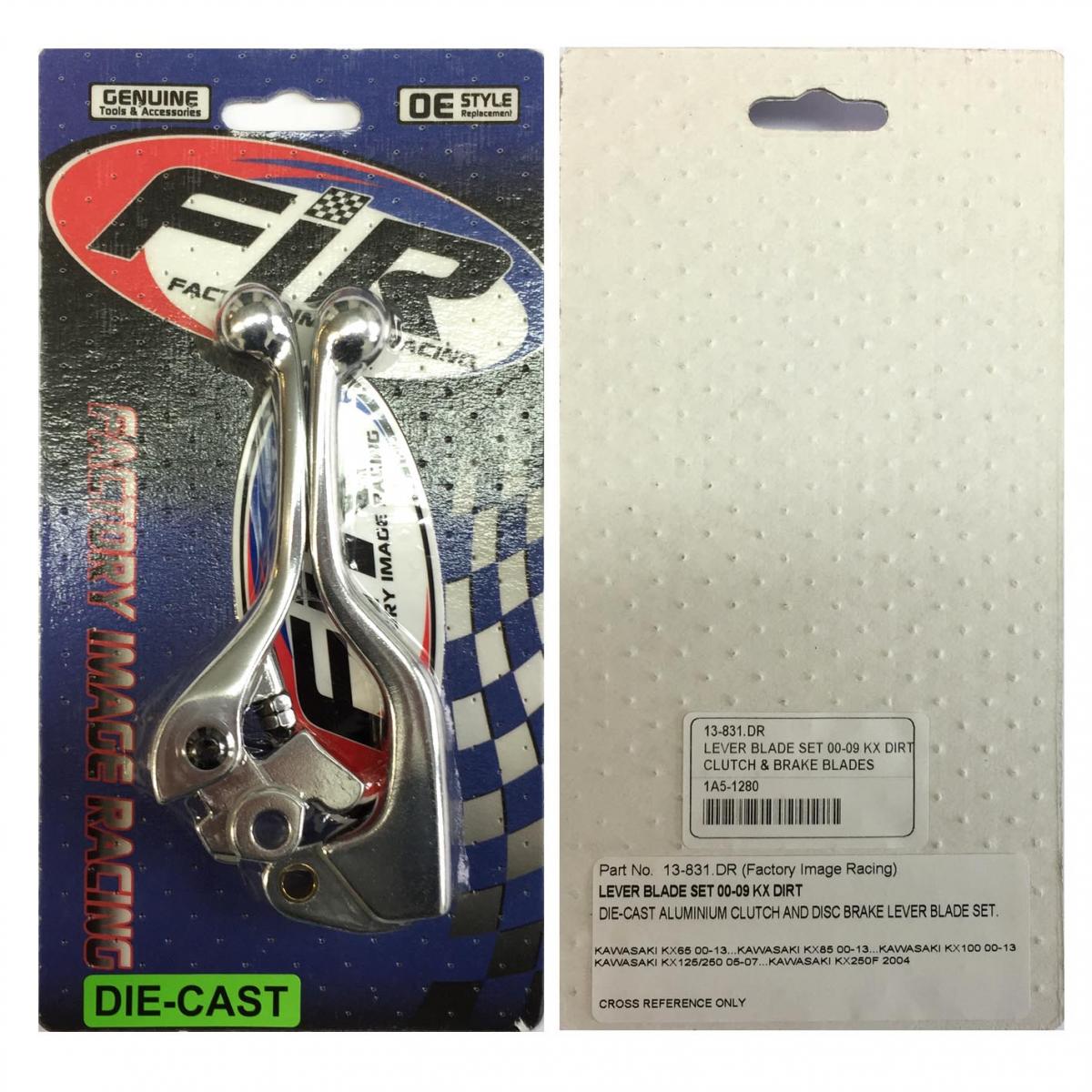 LEVER BLADE SET 00-13 KAWASAKI KX 65 85 100 125 250 CLUTCH & BRAKE BLADES DIE CAST thumbnail 2