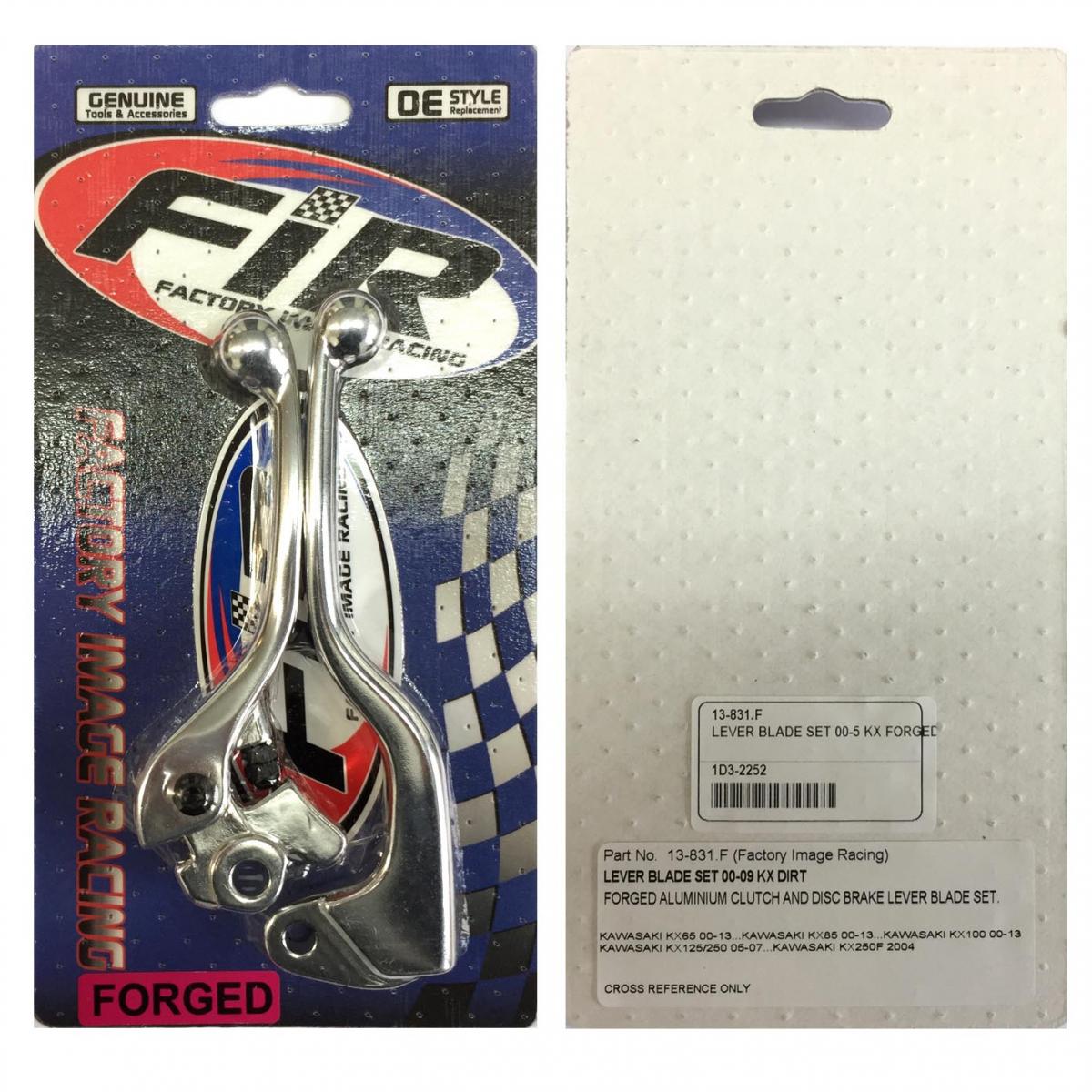 LEVER BLADE SET 00-13 KAWASAKI KX 65 85 100 125 250 FORGED ALUMINIUM thumbnail 2