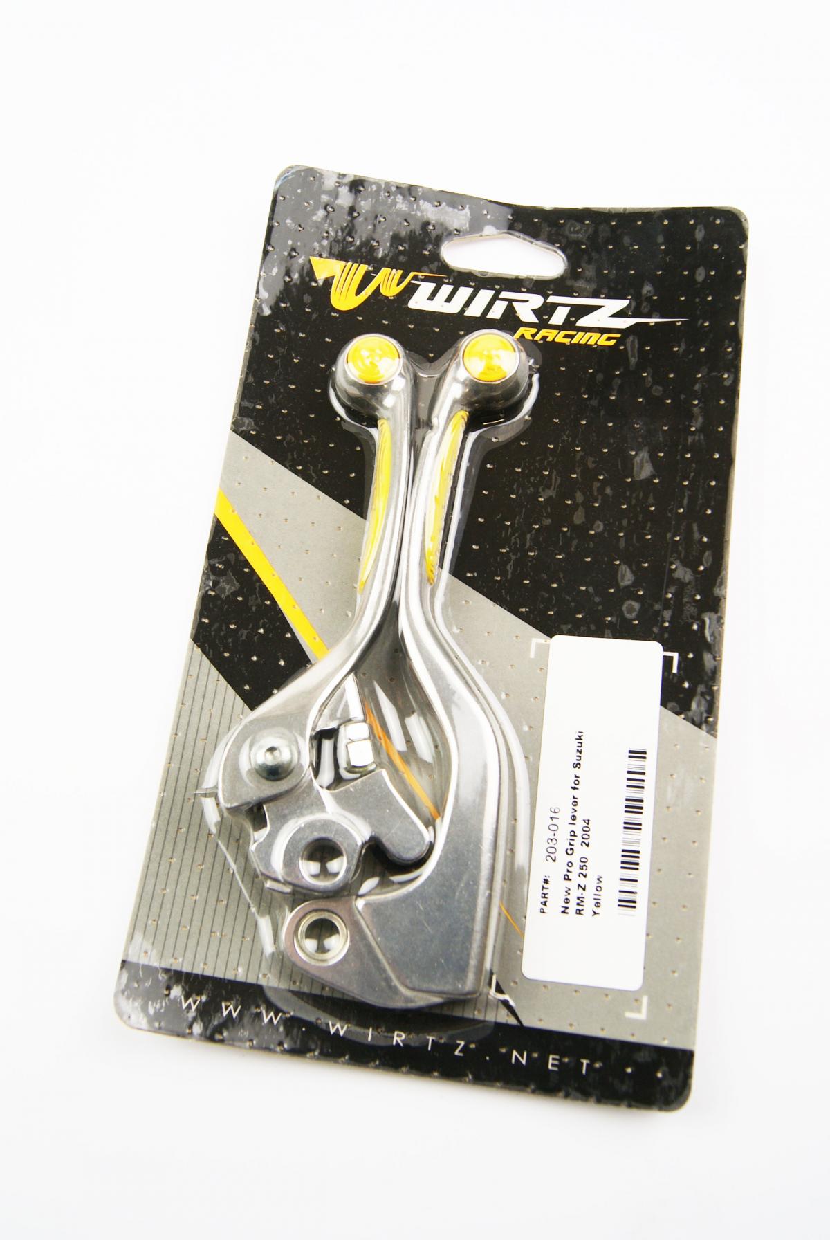 LEVER BLADE SET GRIP YELLOW RM, WIRTZ 203-016 CLUTCH & BRAKE image 1