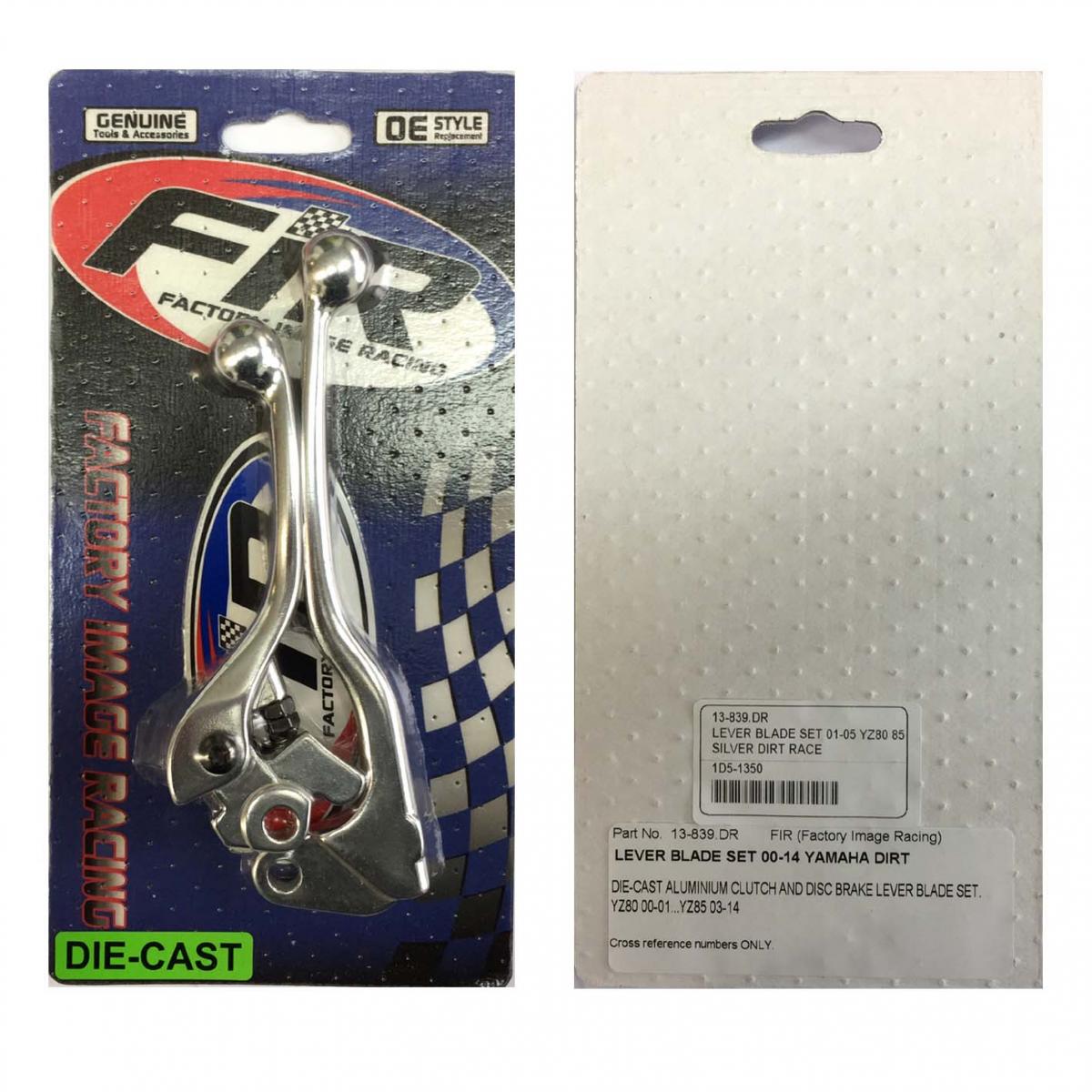 LEVER BLADE SET 01-05 YZ80 85, SILVER DIRT RACE thumbnail 4