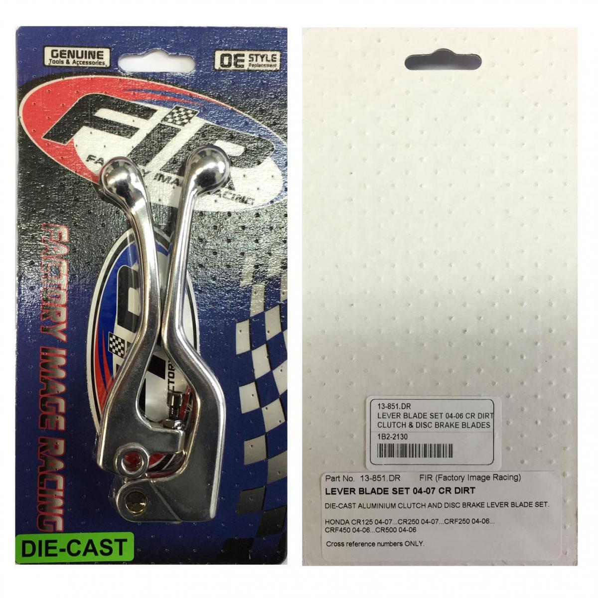 LEVER BLADE SET 04-06 CR DIRT, CLUTCH & DISC BRAKE BLADES MX-08461 thumbnail 3