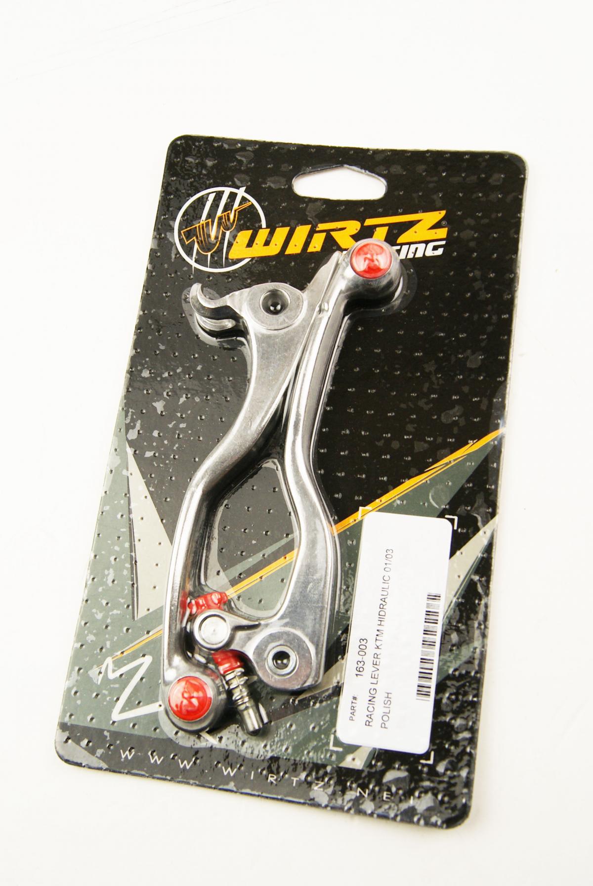 WIRTZ PRO SHORTY LEVERS, 163-003 KTM 04-> SILVER BLADE image 1