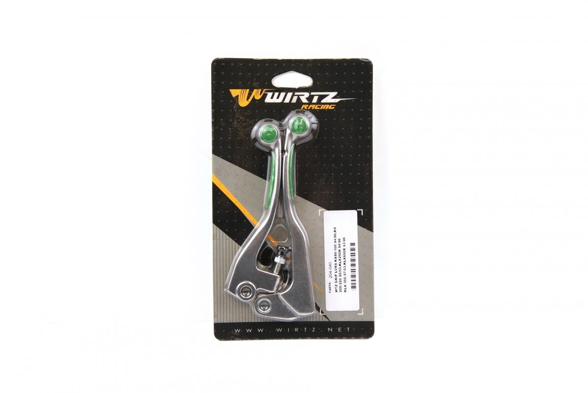 LEVER BLADE SET GRIP GREEN KX, WIRTZ 204-040 CLUTCH & BRAKE image 1