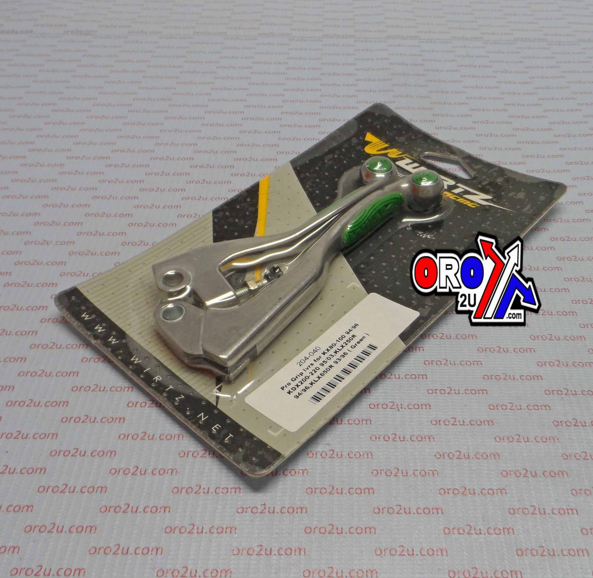 LEVER BLADE SET GRIP GREEN KX, WIRTZ 204-040 CLUTCH & BRAKE thumbnail 3