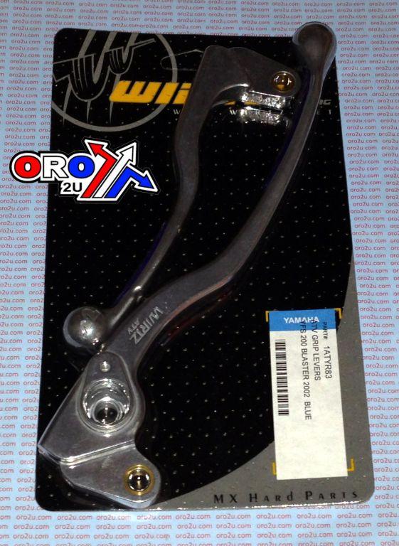 LEVER SET GRIP YFS 200 BLASTER, WIRTZ 1ATYR82 BLACK GRIPPER image 1