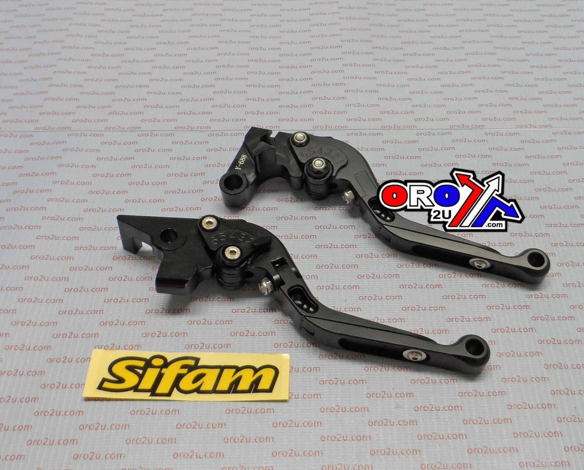 LEVER SET ADJ LENGTH YAMAHA, ROAD, SIFAM, KL28N, CNC ANODIZED LEVER BLADE SET WITH ADJUSTABLE LENGTH thumbnail 2