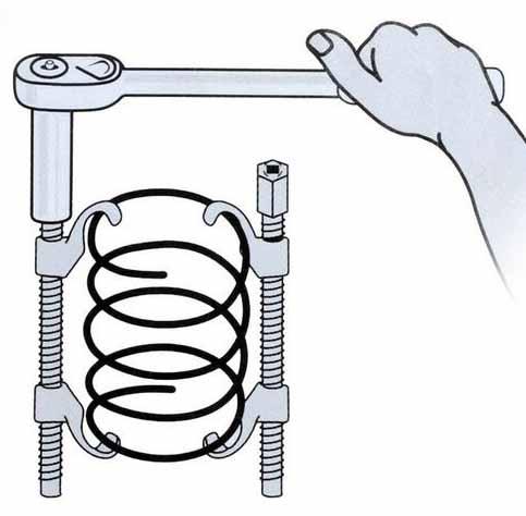 COIL SPRING COMPRESSORS HEAVY DUTY 2PCS 310mm thumbnail 2