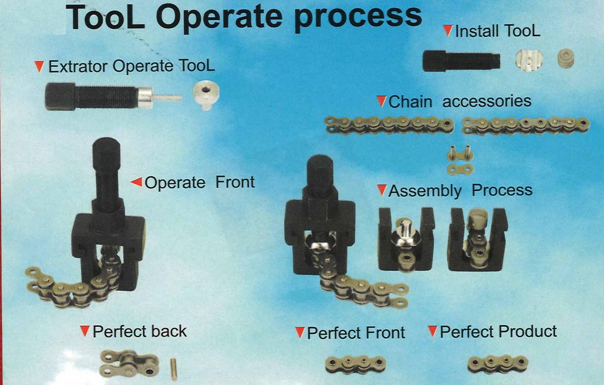 HEAVY DUTY CHAIN BREAKER RIVETING TOOL KIT 420 428 520 530 O-RING thumbnail 3