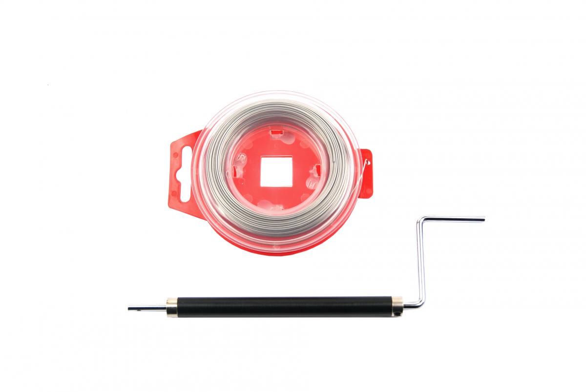 SAFETY LOCK GRIP WIRE 30m STAINLESS STEEL WITH WINDING TENSION HANDLE TOOL image 1
