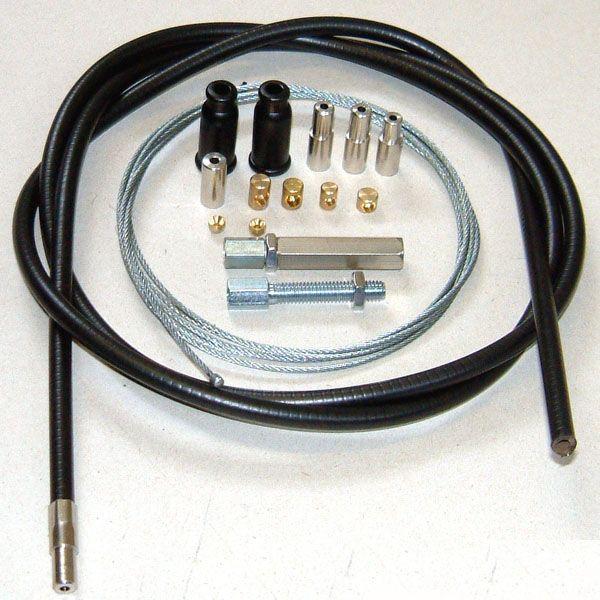 CABLE THROTTLE UNIVERSAL KIT, Venhill U01-4-100-BK [1.35m] image 1