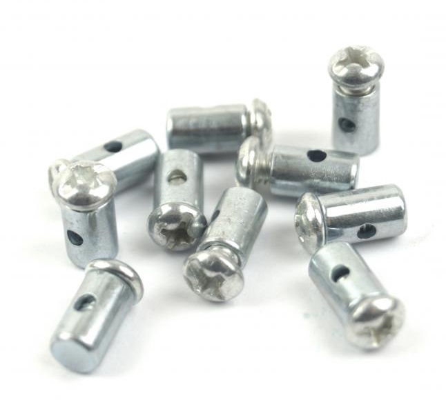 SOLDERLESS BARREL NIPPLE 6mm DIA x 8mm - PACK OF 10 image 1