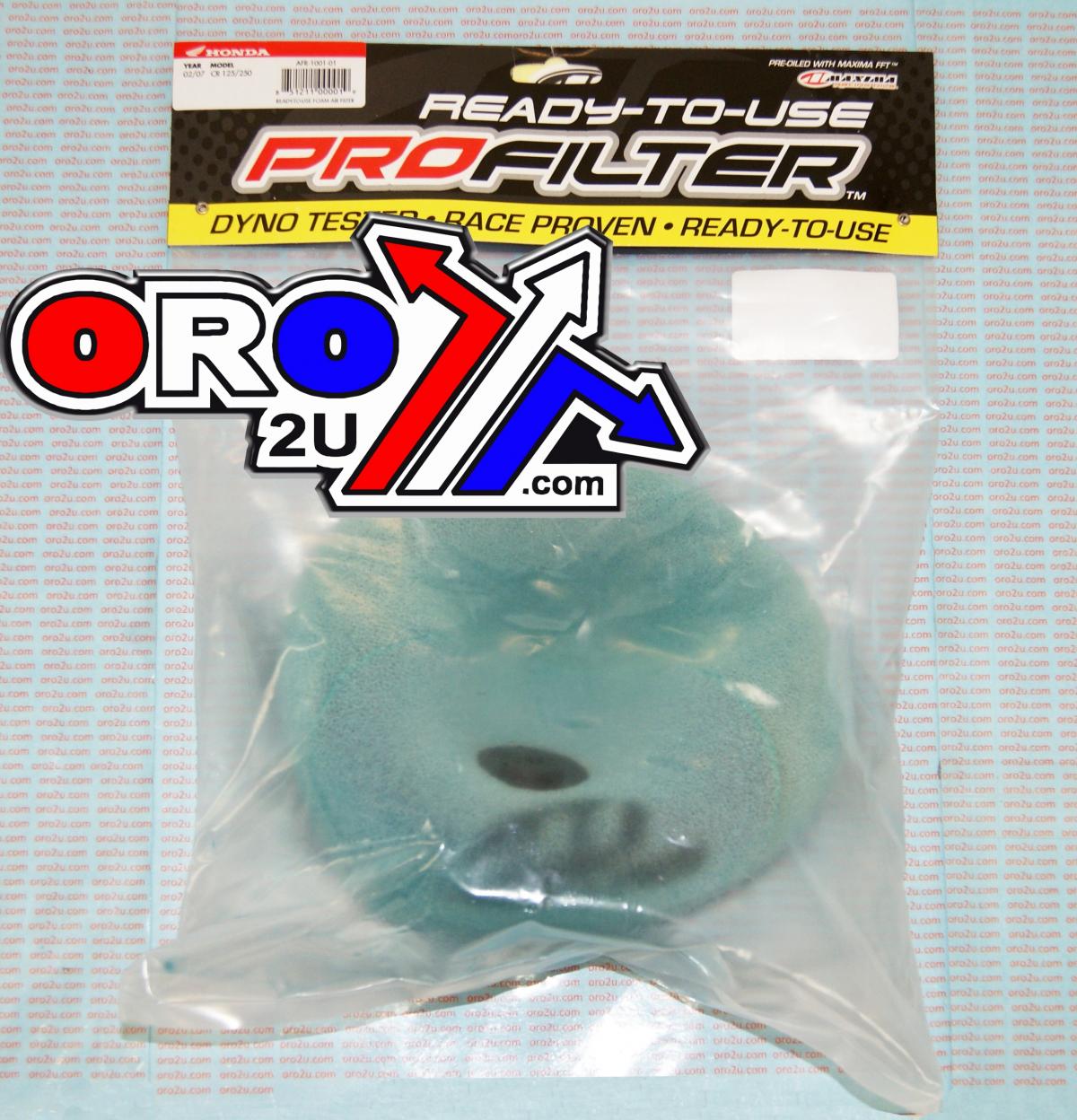 AIR FILTER 02-11 CR125 CR250, READY 2 RACE OILED, MA211019 image 1