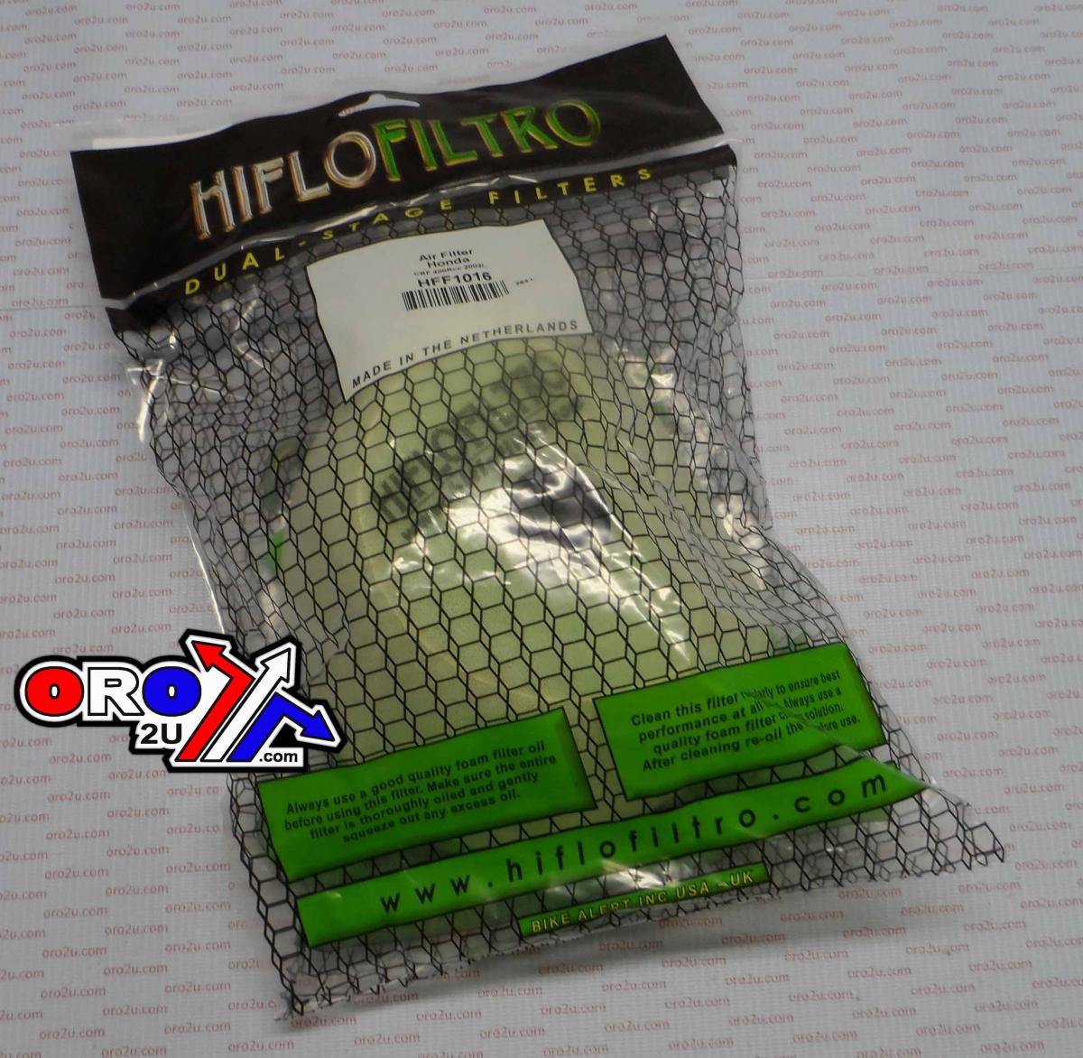AIR FILTER 2002 CRF450 HONDA, HIFLO HFF1016 HONDA MX thumbnail 4