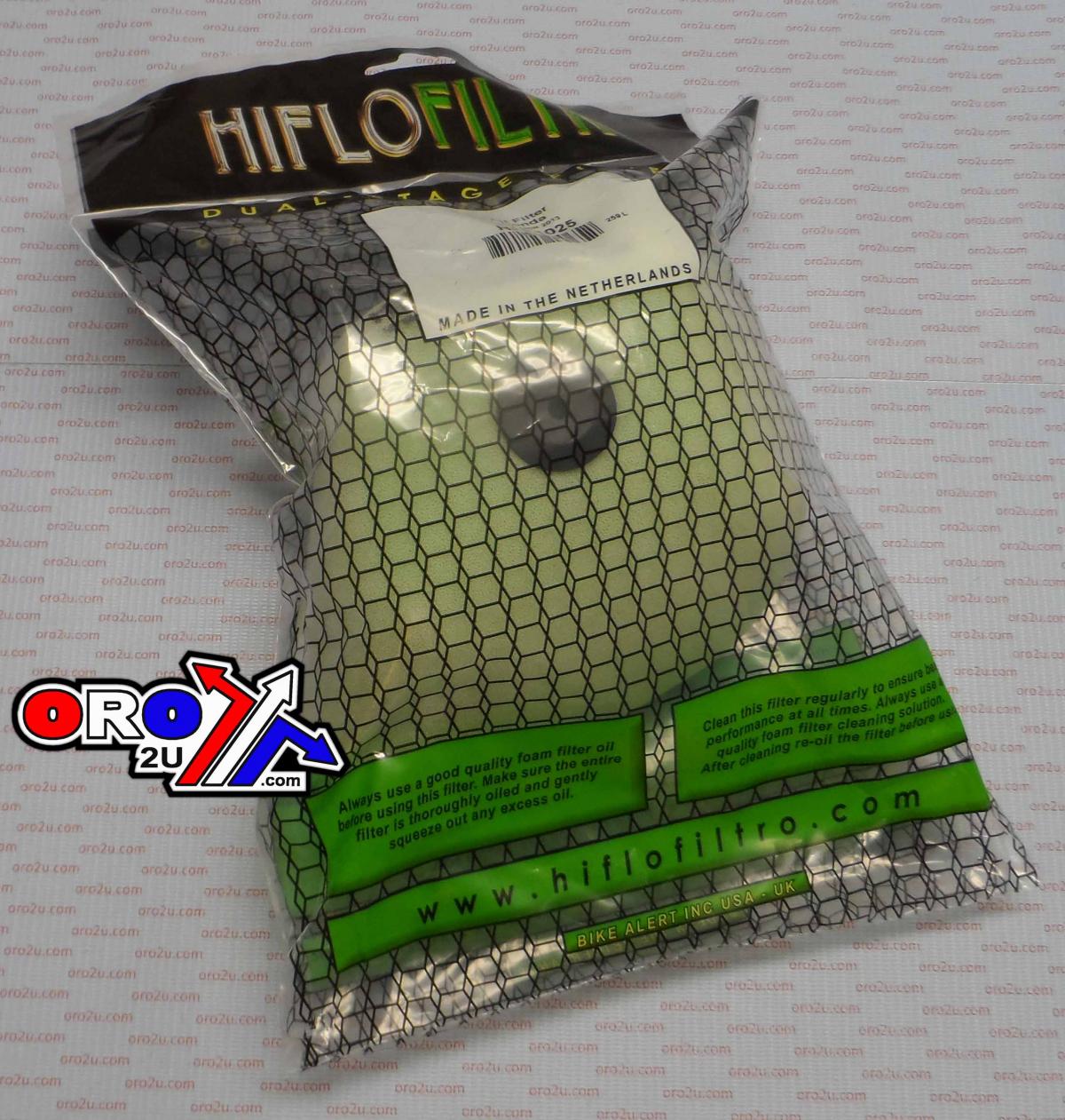 AIR FILTER 13-16 CRF450 CRF250, HIFLO HFF1025 HONDA MX thumbnail 4