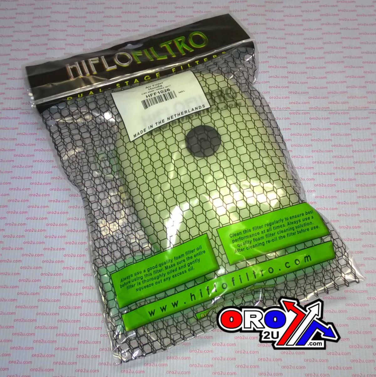AIR FILTER 2017 CRF/R/RX 450 250, HIFLO HFF1026 HONDA thumbnail 2