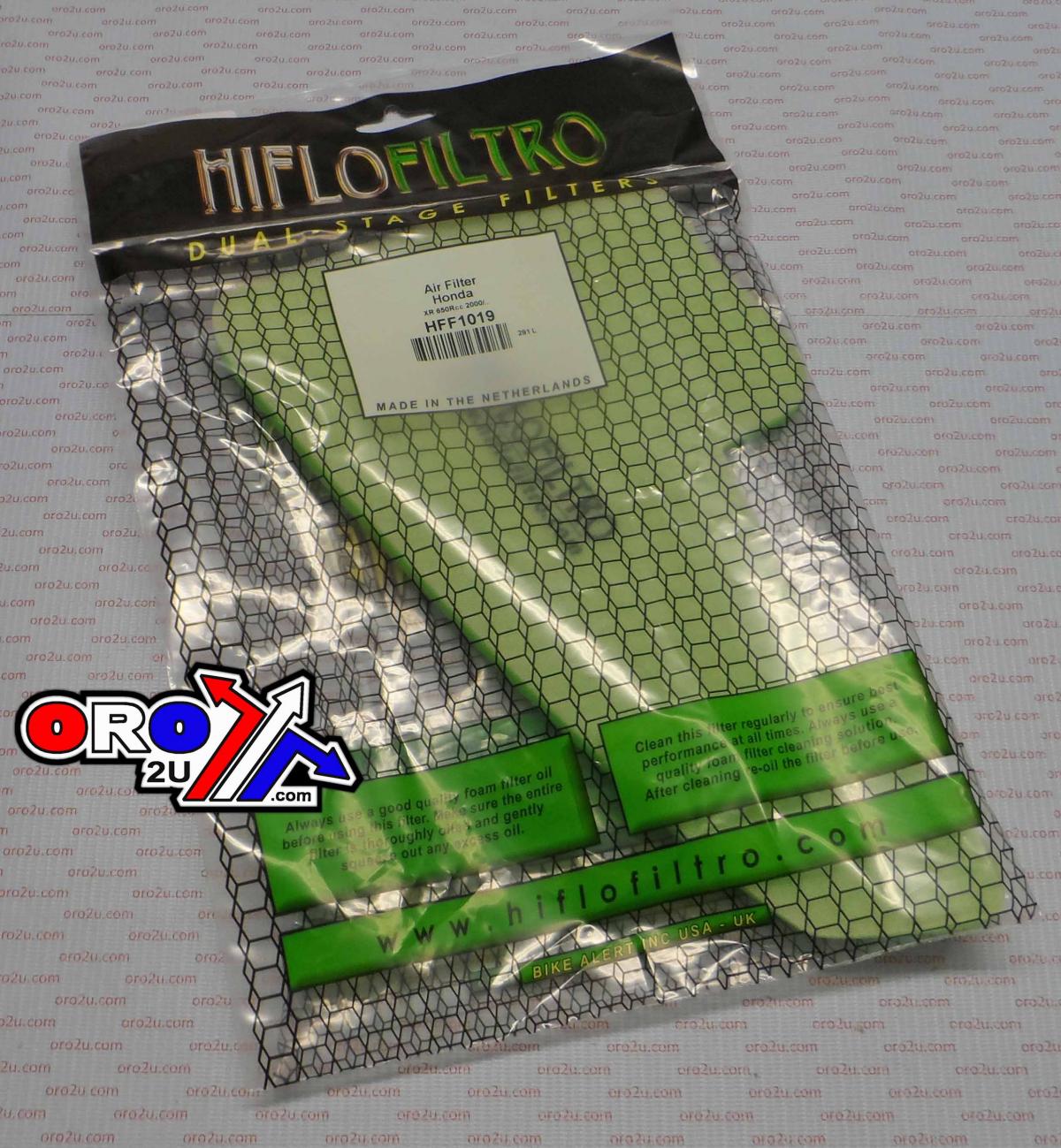 AIR FILTER 2000-2010 XR650R, HIFLO HFF1019 HONDA thumbnail 4