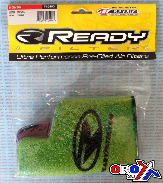 AIR FILTER 2000-2010 XR650R, READY 2 RACE OILED HONDA image 1