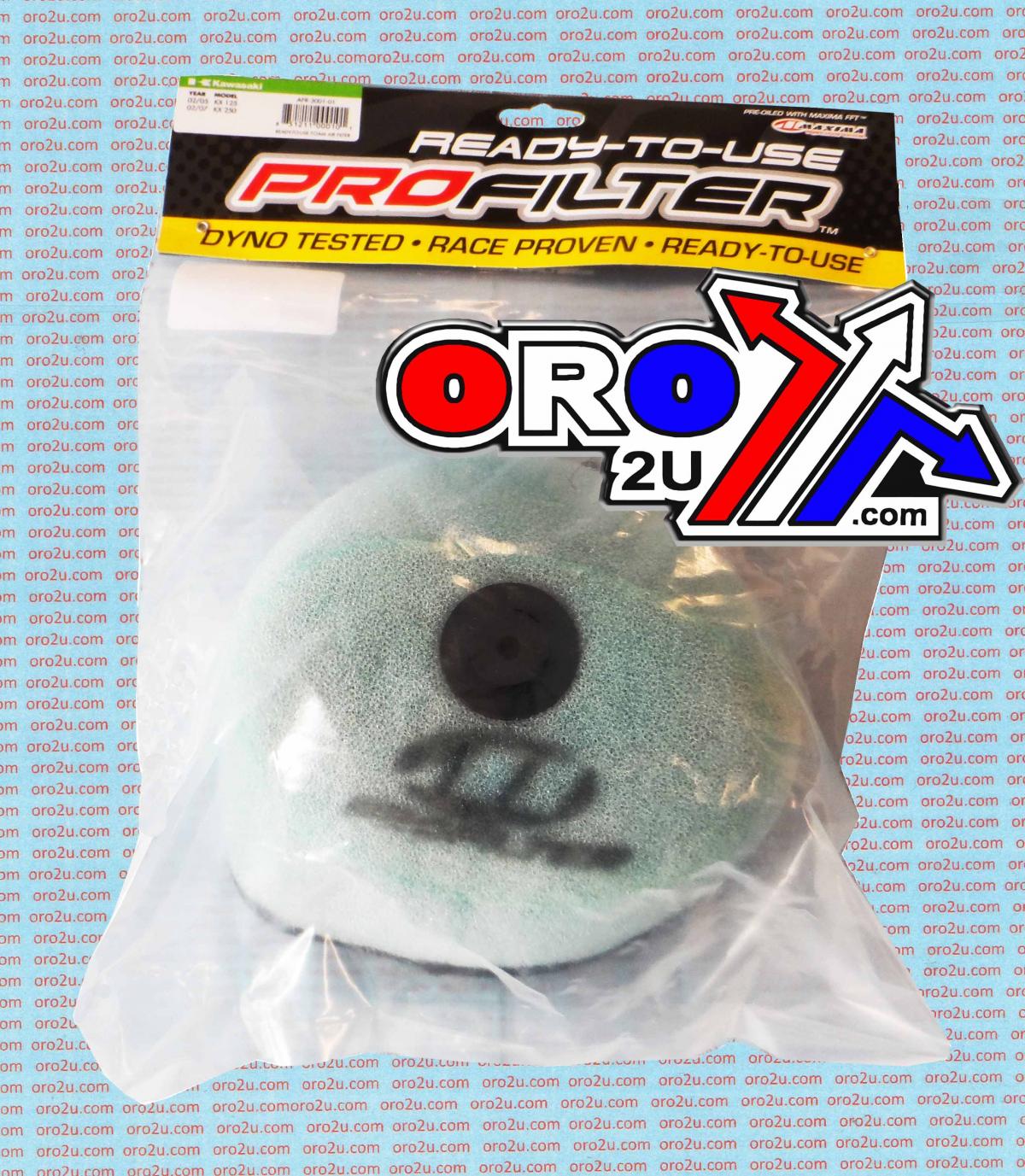 AIR FILTER 2002-07 KX125 KX250, READY OILED, MA211101 thumbnail 2