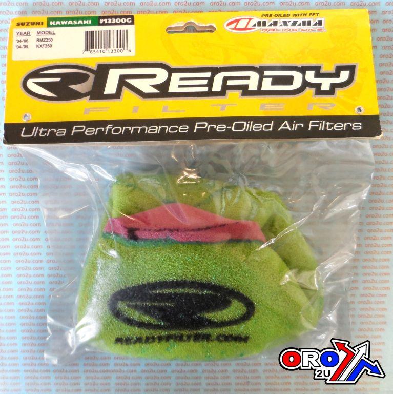 AIR FILTER 04-05 KXF, RMZ 250, READY 2 RACE OILED image 1