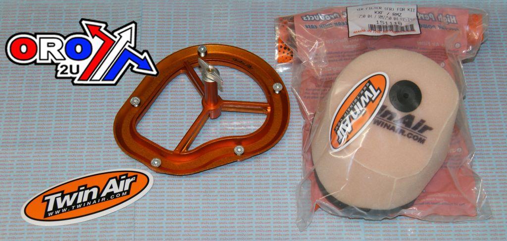 AIR FILTER KIT 04-05 KXF250, TWINAIR 151118C COMPLETE thumbnail 2
