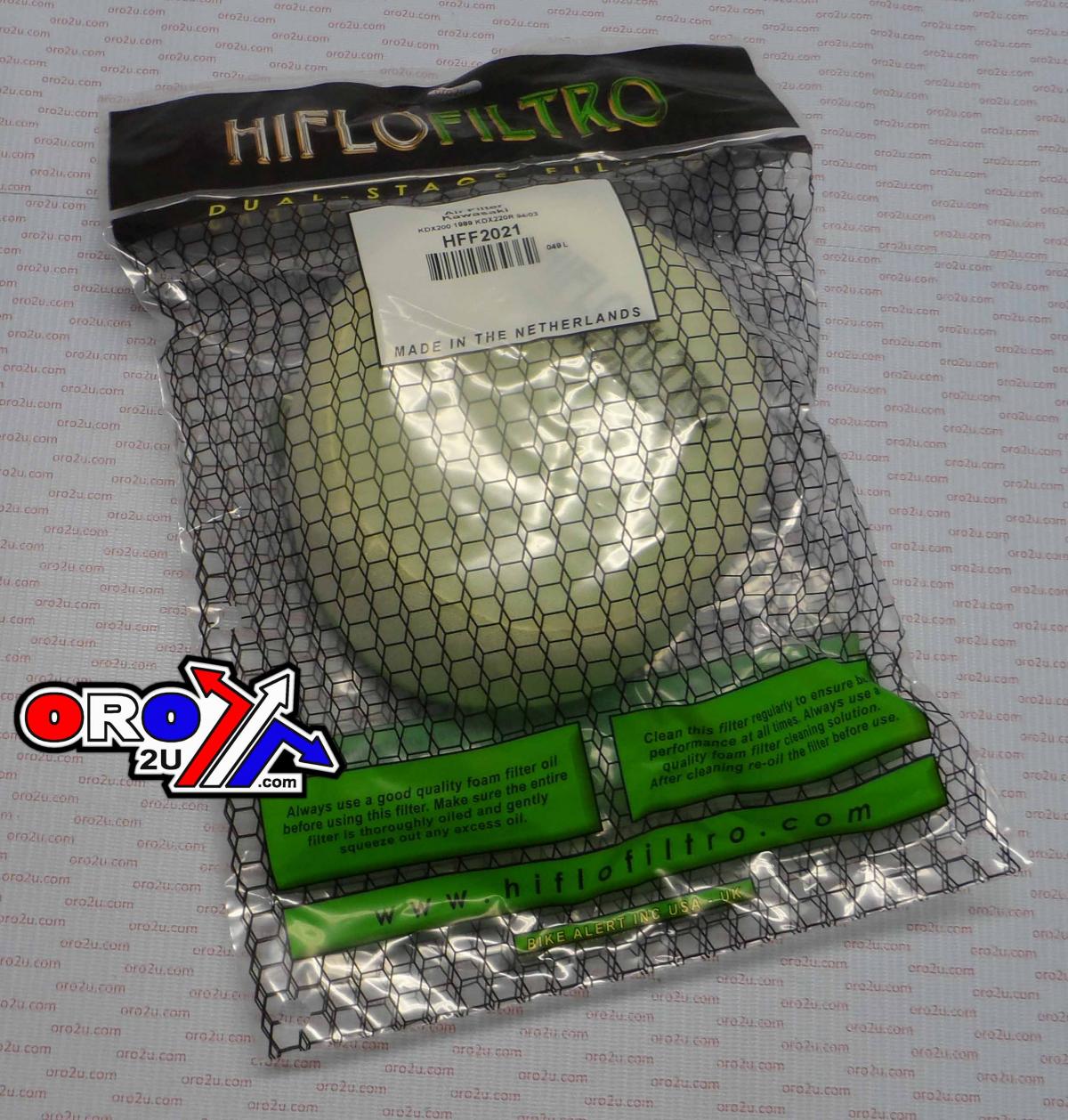 AIR FILTER 1989-2007 KDX200, HIFLO HFF2021 KAWASAKI thumbnail 3