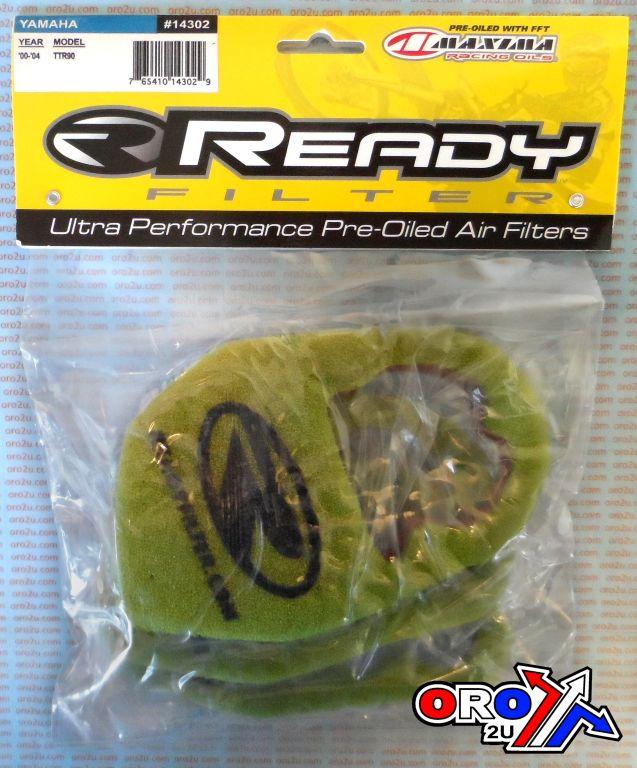 AIR FILTER 00-07 TTR90, READY 2 RACE OILED image 1