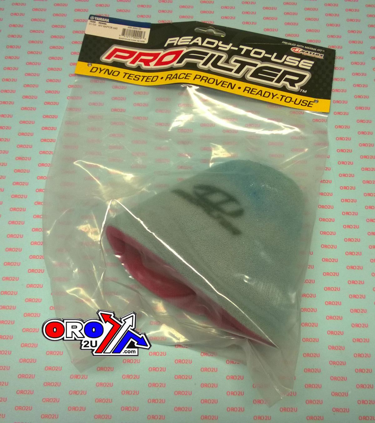 AIR FILTER 01-10 RAPTOR ATV, READY 2 USE OILED image 1