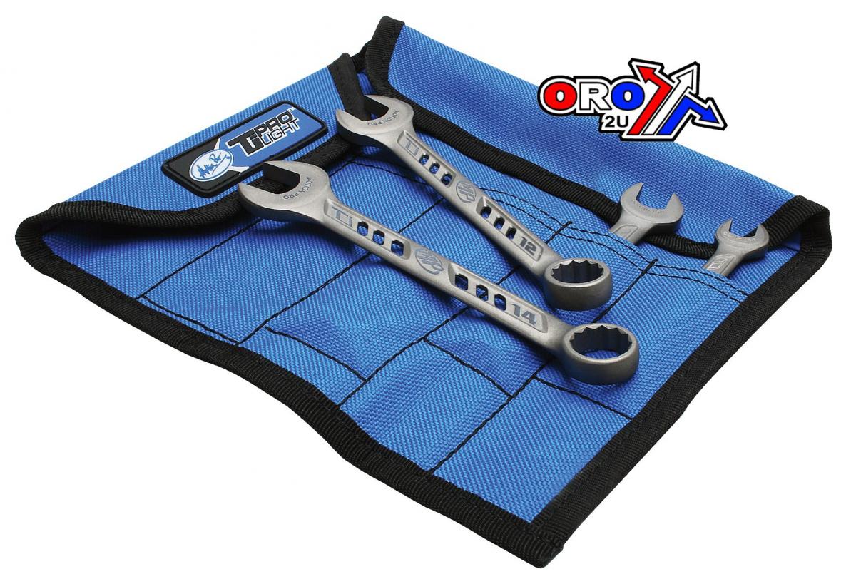 EURO TIPROLIGHT SPANNERS SET/4 8mm 10mm 12mm 13mm MOTION PRO 08-0478 Titanium Alloy thumbnail 2