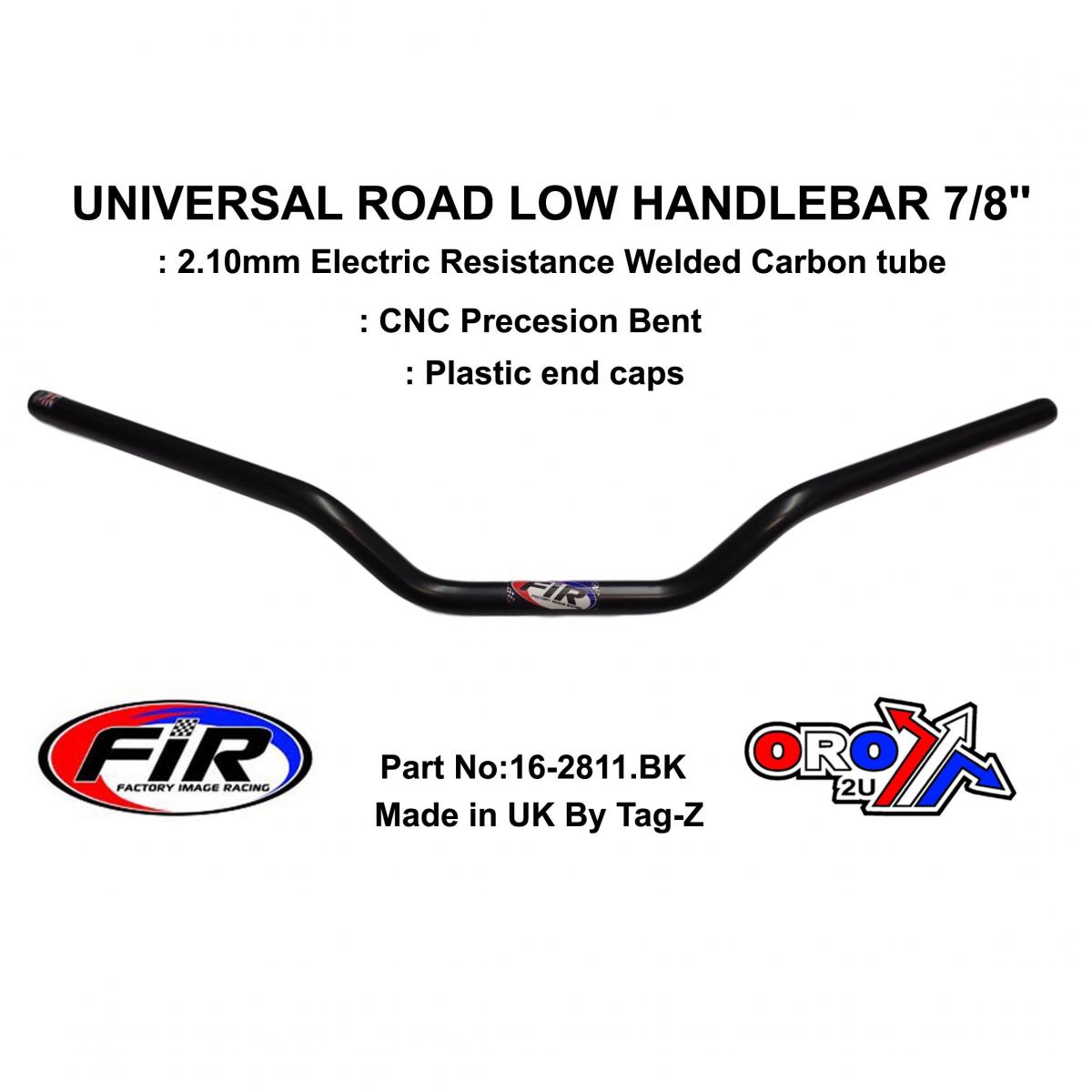 ROAD LOW HANDLEBAR 7/8'', S/BIKE SPORTS UNIVERSAL MAT BK, / REN REF : 754-01 image 1