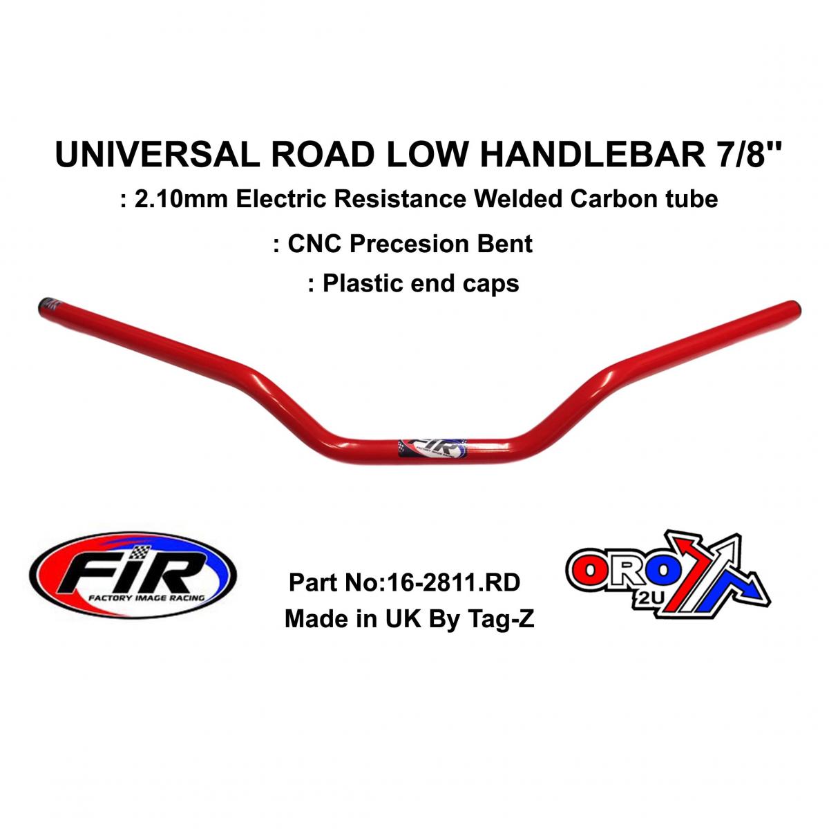 ROAD LOW HANDLEBAR 7/8'', S/BIKE SPORTS UNIVERSAL RED, / REN REF : 754-01 image 1