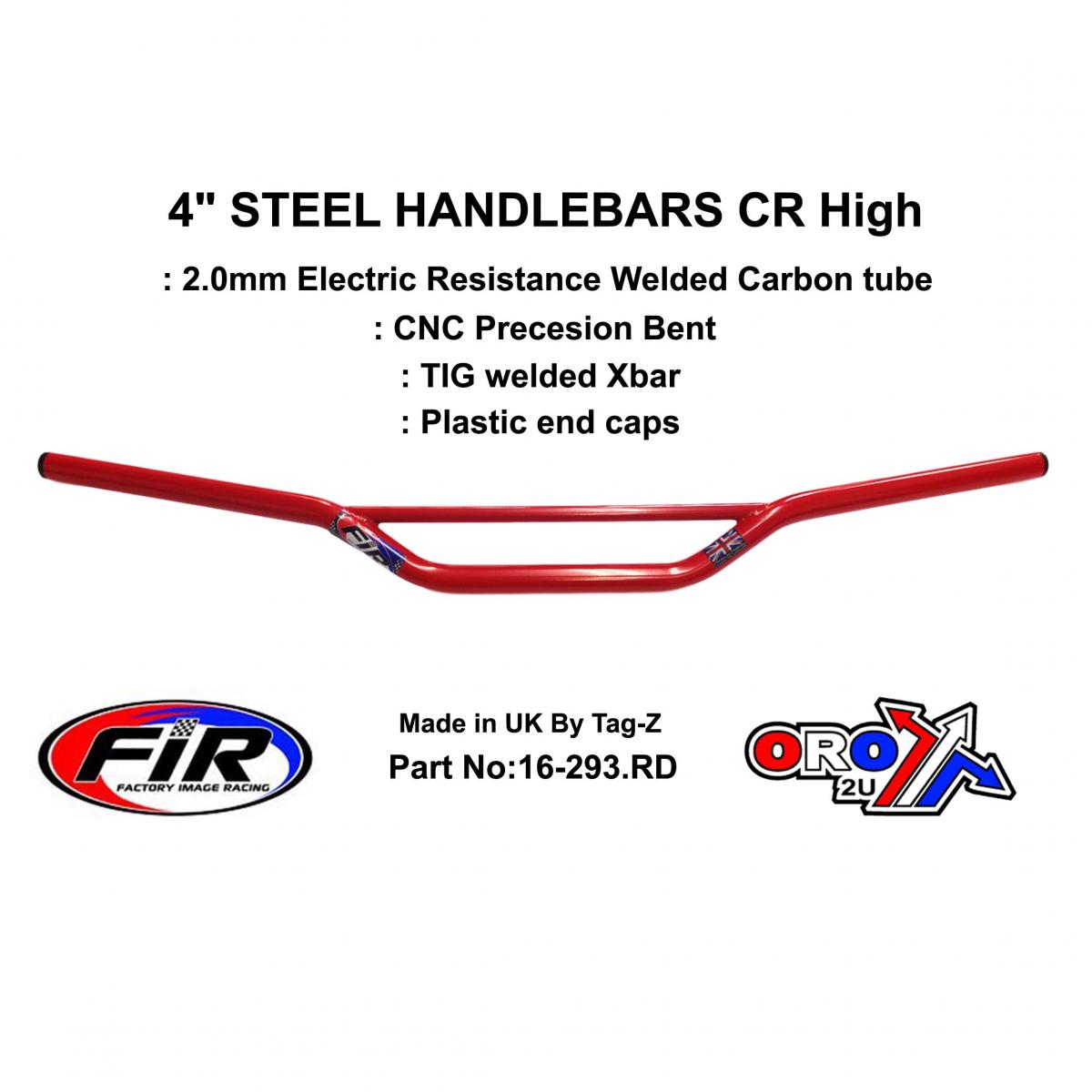 4 STEEL HANDLEBARS CR High HONDA CR / REN RE: 773-01 image 1