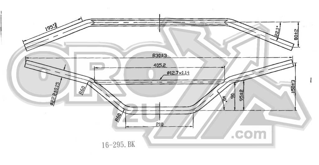 6.5 STEEL CLASSIC HANDLEBARS, / RED FULL GLOSS, Made in UK [TAG-Z] thumbnail 3