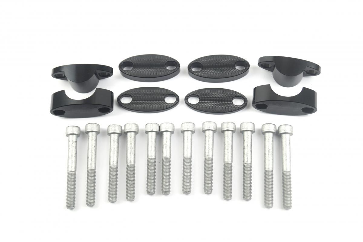 28.6 HANDLEBAR RISER KIT BLACK image 1
