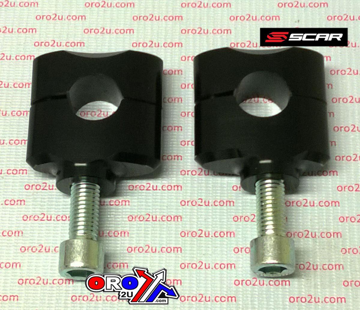 HANDLEBAR MOUNTS BLACK 22.2mm 35mm SCAR SP11 thumbnail 3
