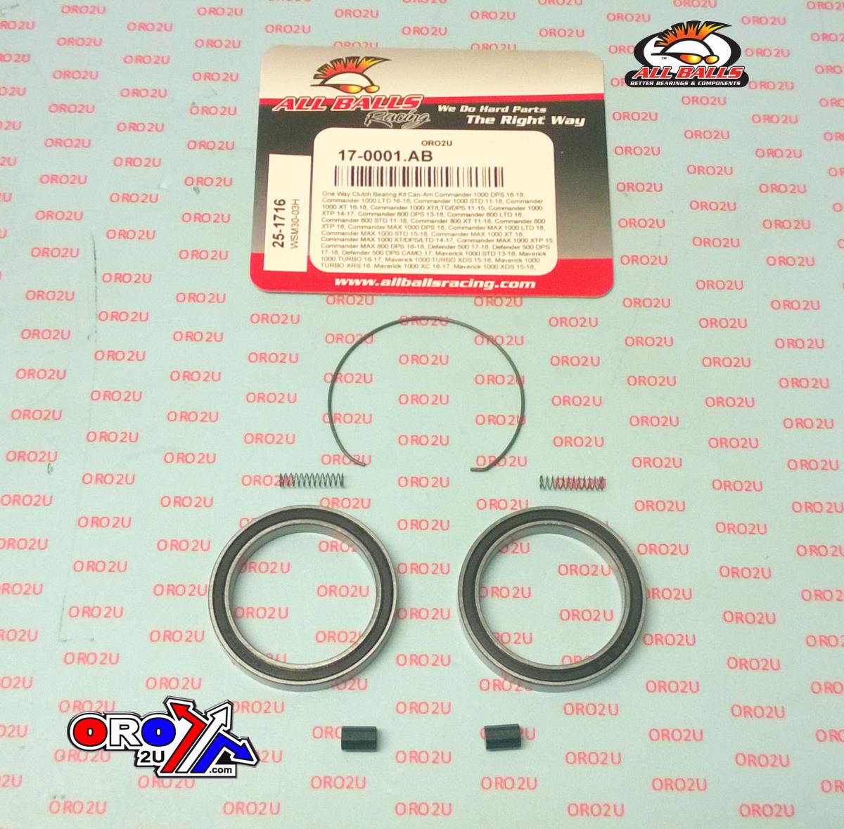 ONE WAY CLUTCH BEARING KIT CAN-AM, ALLBALLS 25-1716 thumbnail 2