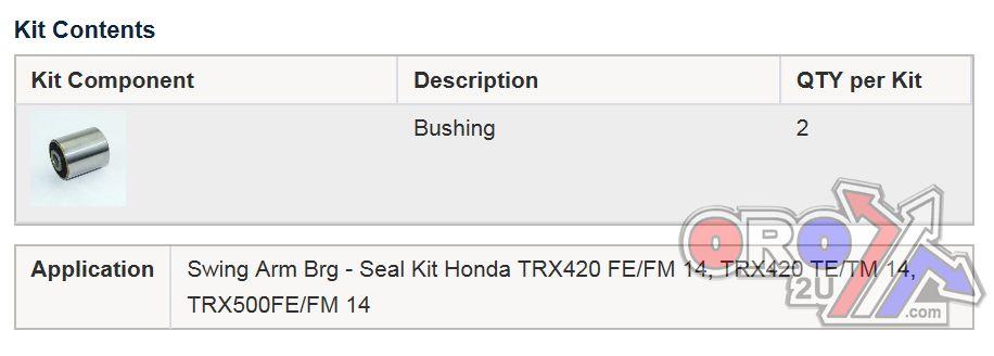 SWINGARM BEARING KIT ALLBALLS, ALLBALLS 28-1211 HONDA TRX 420/500 14-22 thumbnail 3