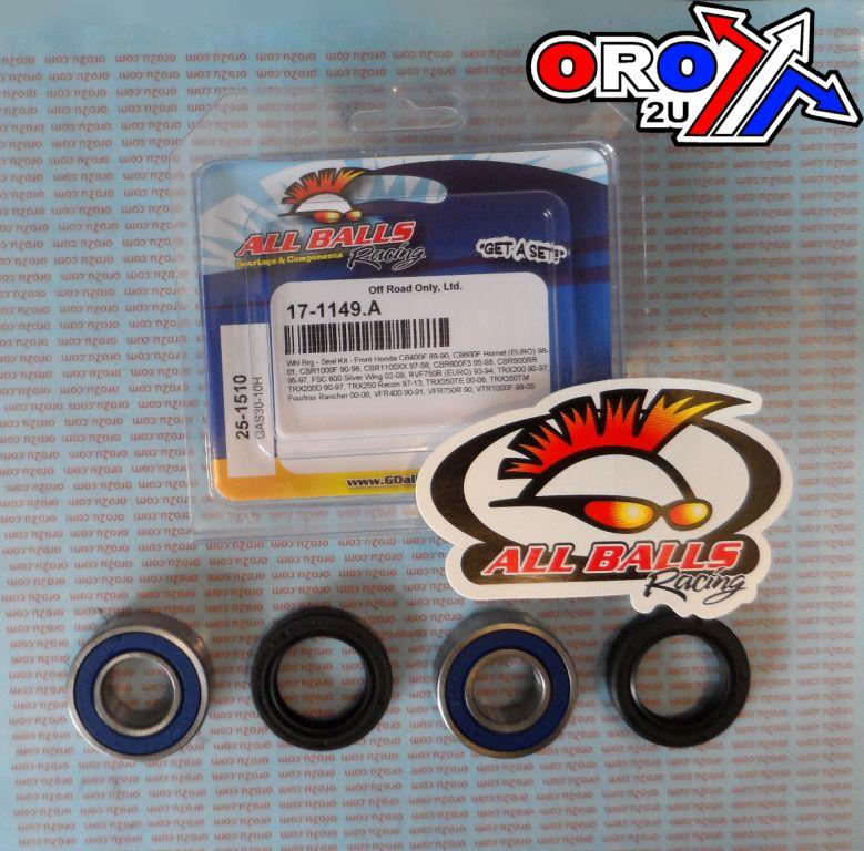 WHEEL BEARING KIT FRONT 88-21 HON, ALLBALLS 25-1510 ROAD/ATV thumbnail 3