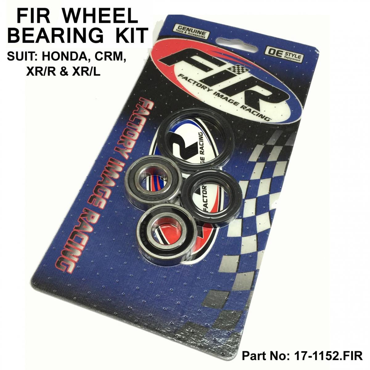 WHEEL BEARING KIT FRONT XR, HONDA 400-650, CRM250AR 1996-1999, XR400R 96-2004, XR600R 93-2000, XR650L 93-2017, XR650R 00-2007 thumbnail 2