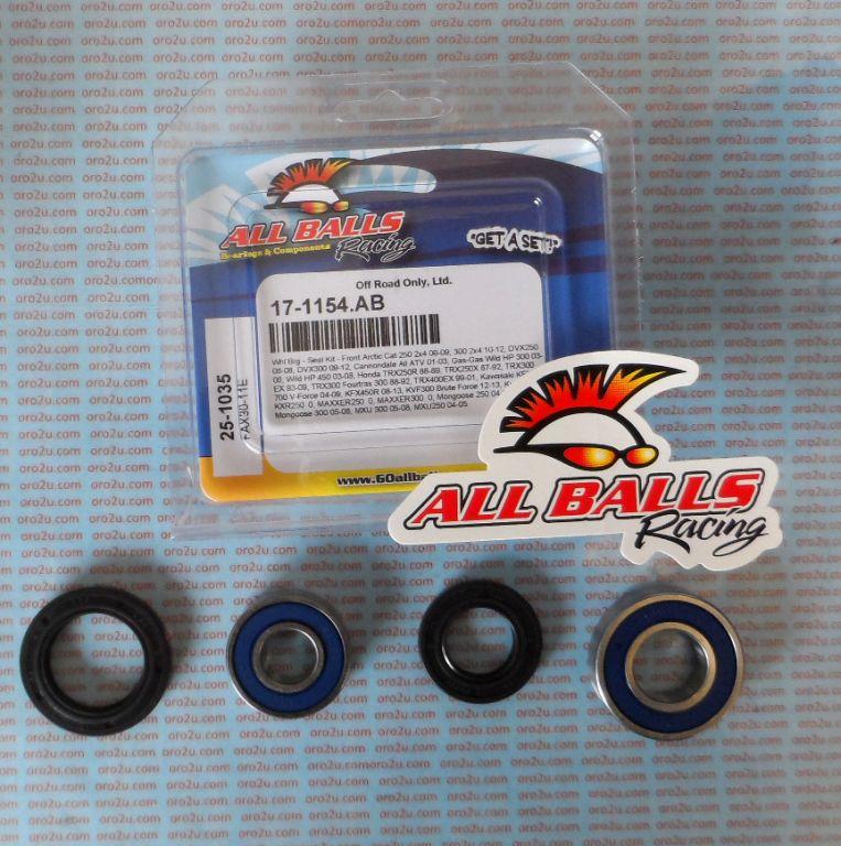 WHEEL BEARING KIT FRONT 87-22 ARCTIC/GAS/HON/KAW/KYMCO, ALLBALLS 25-1035 ATV thumbnail 2